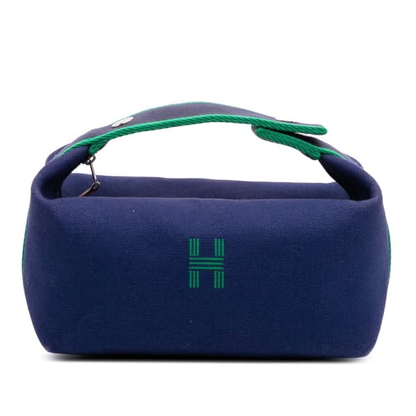 Pre-owned Hermès Small Canvas Bride A Brac Blue
