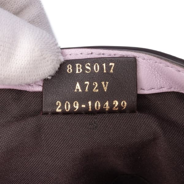 Pre-owned Fendi Mini Zucca Embossed Leather Baguette Satchel Purple