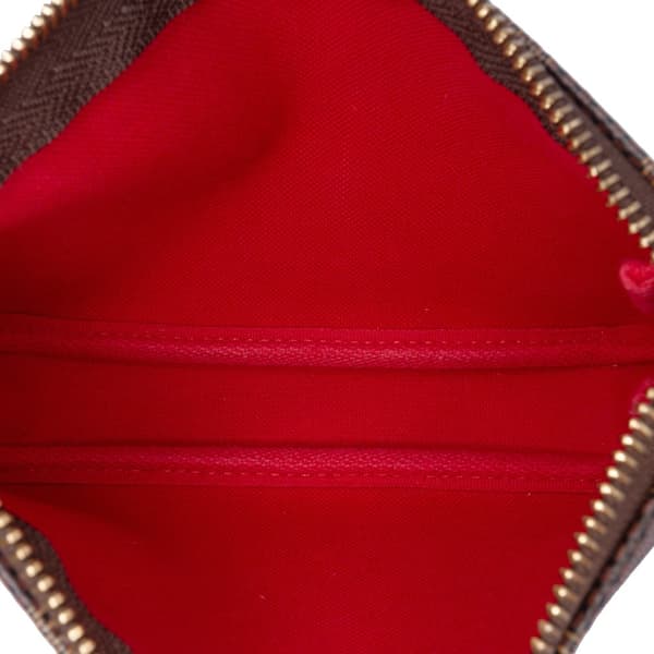 Pre-owned Louis Vuitton Damier Ebene Mini Pochette Accessoires Brown