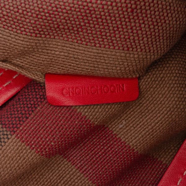 Pre-owned Burberry Mega Check Canvas Tottenham Brit Satchel Brown