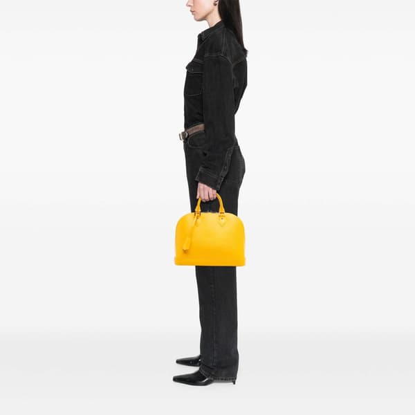 Pre-owned Louis Vuitton Epi Alma PM Yellow