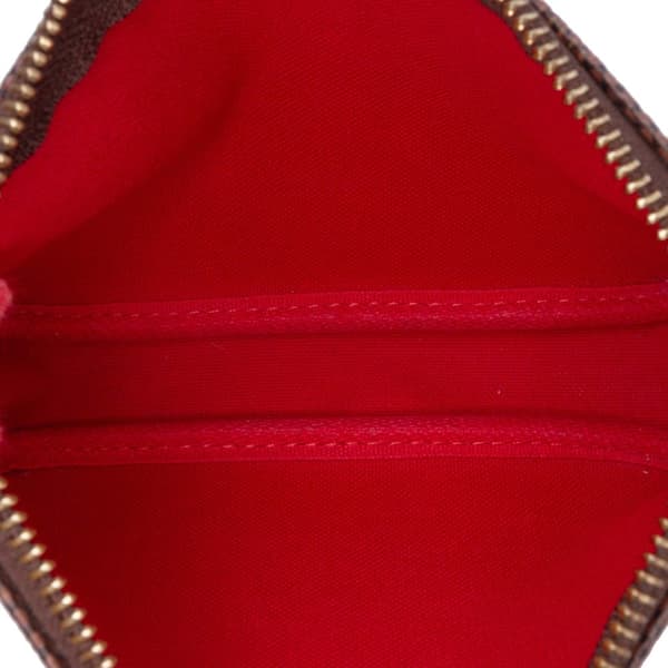Pre-owned Louis Vuitton Damier Ebene Mini Pochette Accessoires Brown