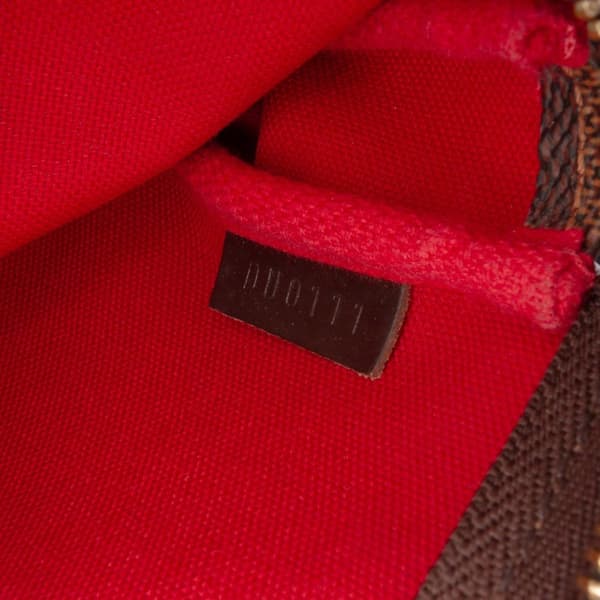 Pre-owned Louis Vuitton Damier Ebene Mini Pochette Accessoires Brown