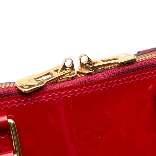 Pre-owned Louis Vuitton Monogram Vernis Alma PM Red