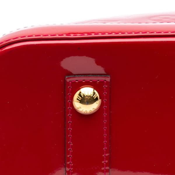 Pre-owned Louis Vuitton Monogram Vernis Alma PM Red