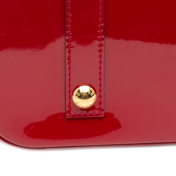 Pre-owned Louis Vuitton Monogram Vernis Alma PM Red