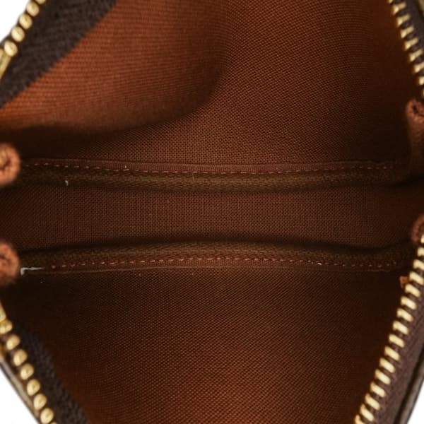 Pre-owned Louis Vuitton Monogram Mini Pochette Accessoires Brown