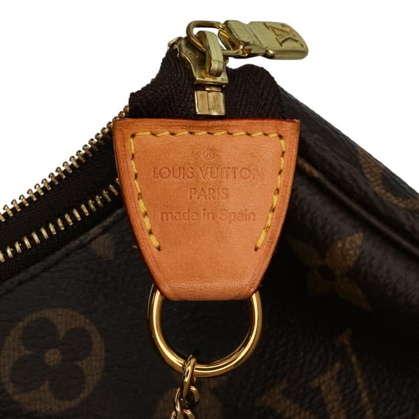 Pre-owned Louis Vuitton Monogram Mini Pochette Accessoires Brown