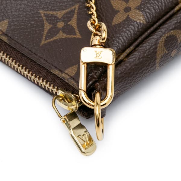 Pre-owned Louis Vuitton Monogram Mini Pochette Accessoires Brown