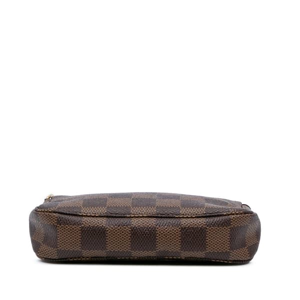 Pre-owned Louis Vuitton Damier Ebene Mini Pochette Accessoires Brown