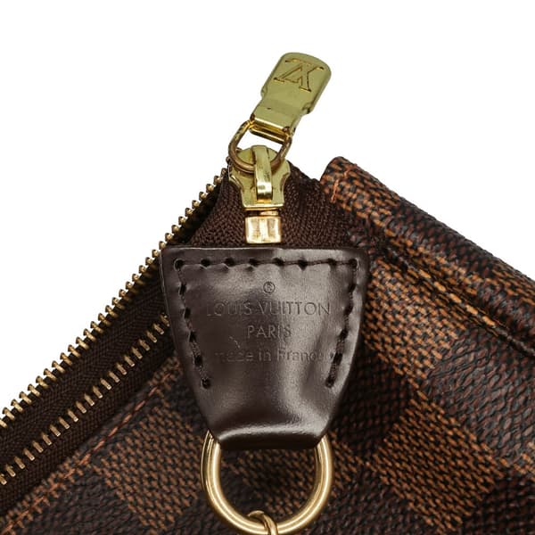 Pre-owned Louis Vuitton Damier Ebene Mini Pochette Accessoires Brown