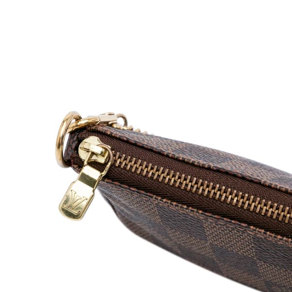 Pre-owned Louis Vuitton Damier Ebene Mini Pochette Accessoires Brown