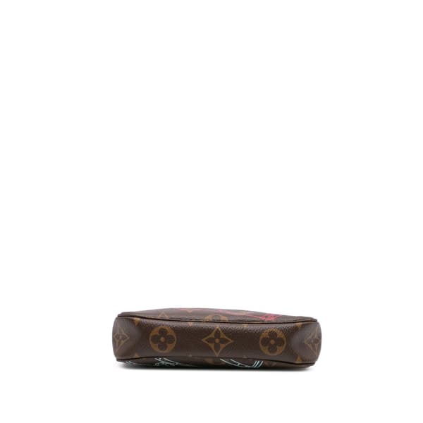 Pre-owned Louis Vuitton Monogram Trunks & Bags Mini Pochette Accessoires Brown