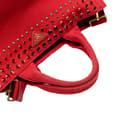 Miniatyrbilde 8 av 8: Pre-owned Prada Canvas Canapa Bijoux Satchel Red