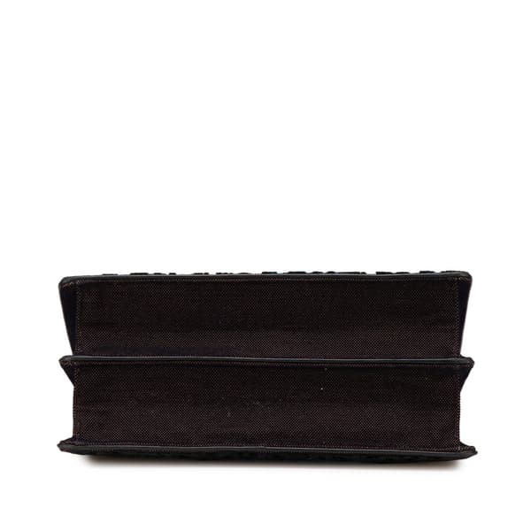 Pre-owned Dior Oblique Velvet Diorama Satchel Blue