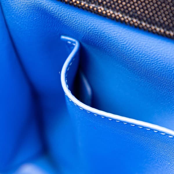 Pre-owned Dior Oblique Velvet Diorama Satchel Blue