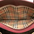 Pikkukuva 4 / 10: Pre-owned Burberry House Check Trimmed Leather Handbag Red