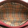 Pikkukuva 5 / 10: Pre-owned Burberry House Check Trimmed Leather Handbag Red