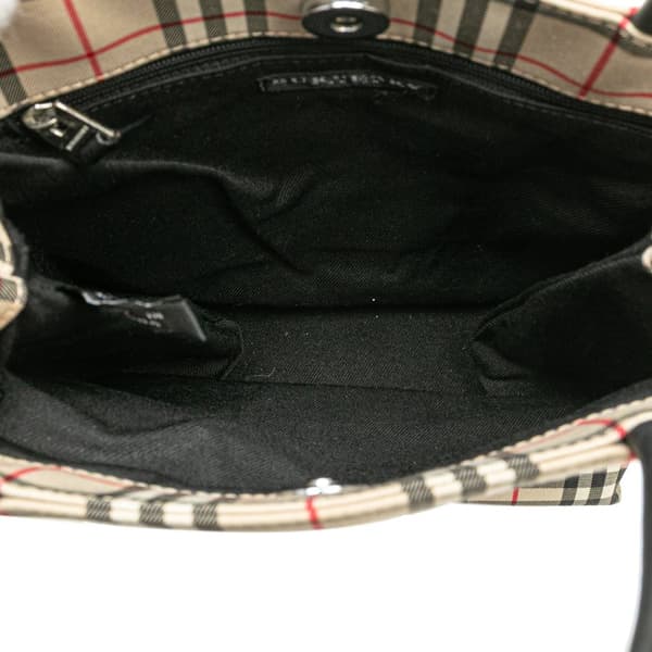 Pre-owned Burberry House Check Canvas Handbag Brown