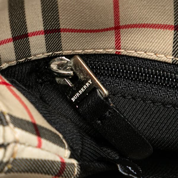 Pre-owned Burberry House Check Canvas Handbag Brown