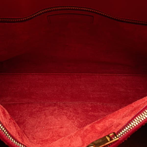 Pre-owned Saint Laurent Small Leather Sac De Jour Satchel Red