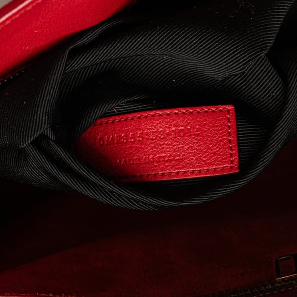 Pre-owned Saint Laurent Small Leather Sac De Jour Satchel Red