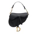 Miniatyrbild 1 av 9: Pre-owned Dior Mini Grained Calfskin Saddle Black