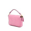 Miniatyrbillede 2 af 10: Pre-owned Fendi Mini Zucca Embossed Leather Baguette Satchel Pink