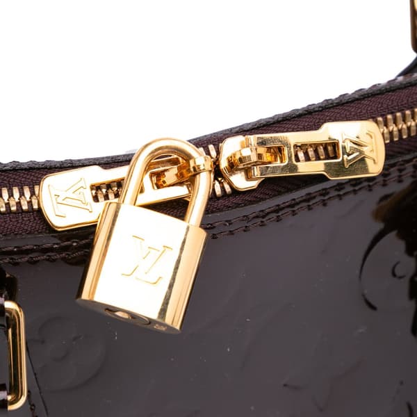 Pre-owned Louis Vuitton Monogram Vernis Alma GM Purple