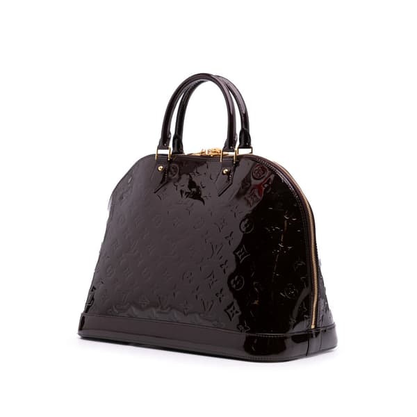 Pre-owned Louis Vuitton Monogram Vernis Alma GM Purple