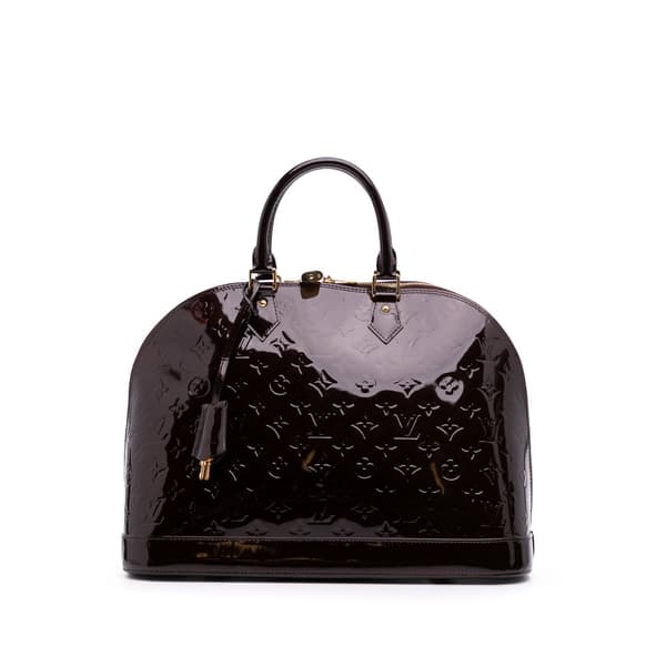 Pre-owned Louis Vuitton Monogram Vernis Alma GM Purple
