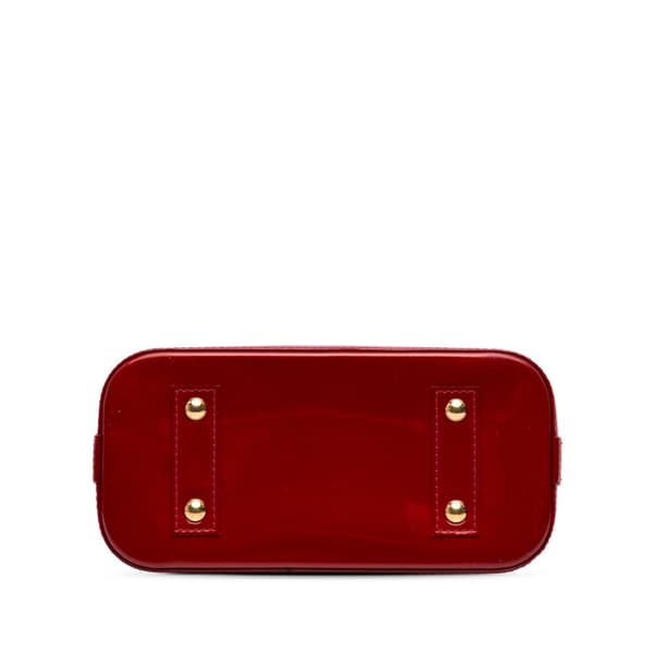 Pre-owned Louis Vuitton Monogram Vernis Alma BB Red