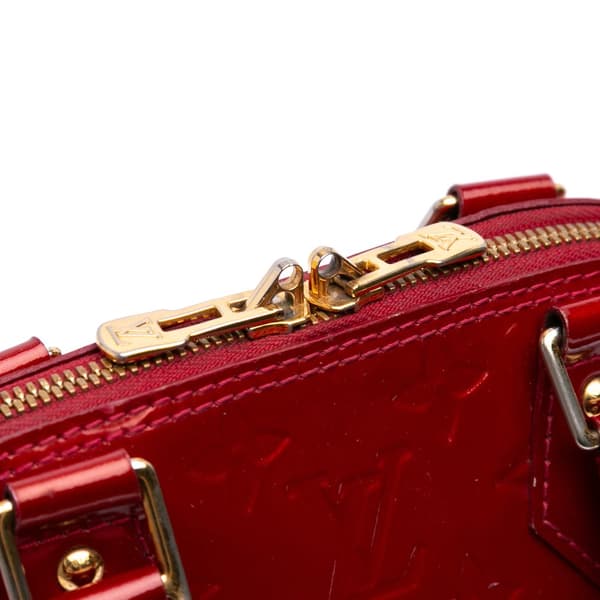 Pre-owned Louis Vuitton Monogram Vernis Alma BB Red