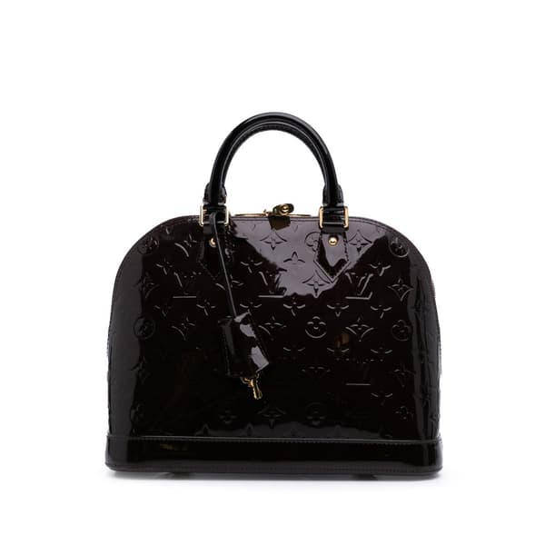 Pre-owned Louis Vuitton Monogram Vernis Alma PM Purple