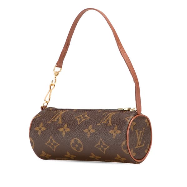 Pre-owned Louis Vuitton Monogram Papillon Pochette Brown