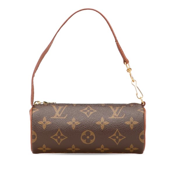 Pre-owned Louis Vuitton Monogram Papillon Pochette Brown