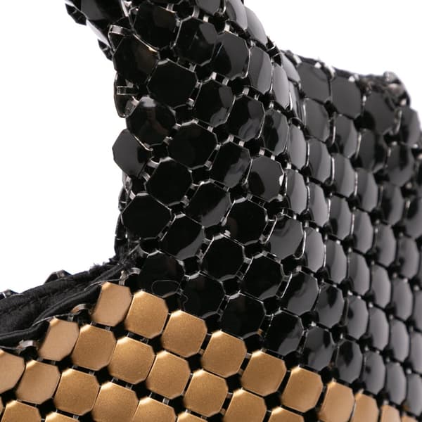 Pre-owned Bottega Veneta Brass Beaded Handbag Black