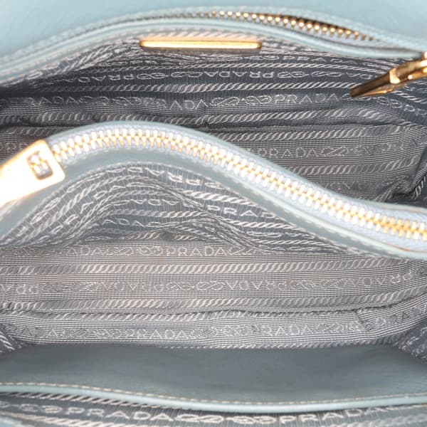 Pre-owned Prada Small Saffiano Lux Promenade Blue