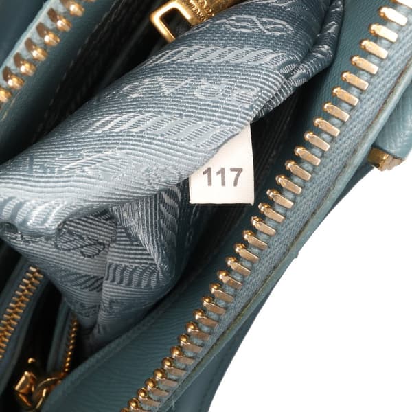 Pre-owned Prada Small Saffiano Lux Promenade Blue