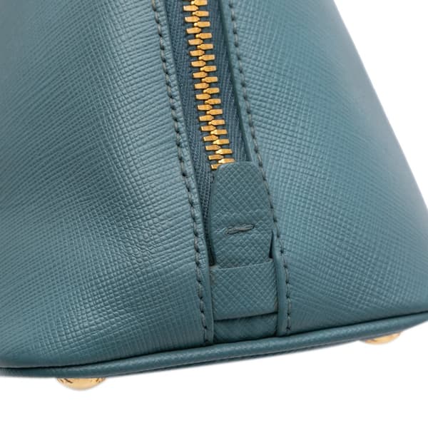 Pre-owned Prada Small Saffiano Lux Promenade Blue