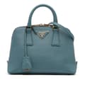 Miniatyrbilde 1 av 9: Pre-owned Prada Small Saffiano Lux Promenade Blue