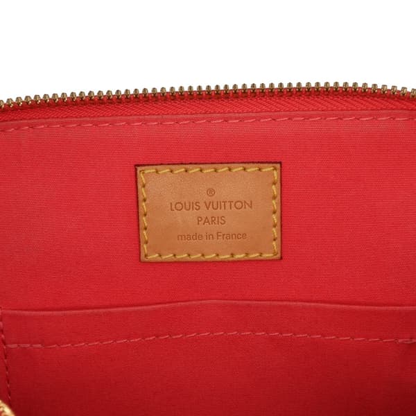 Pre-owned Louis Vuitton Monogram Vernis Alma BB Red