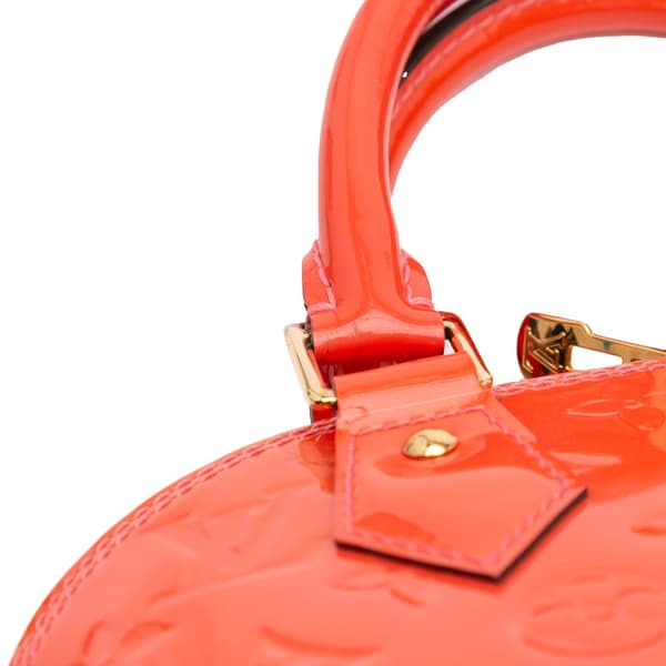 Pre-owned Louis Vuitton Monogram Vernis Alma BB Red