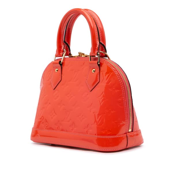 Pre-owned Louis Vuitton Monogram Vernis Alma BB Red