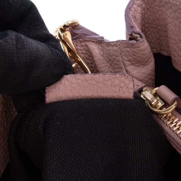 Pre-owned Burberry Medium Leather and House Check Banner Satchel Pink