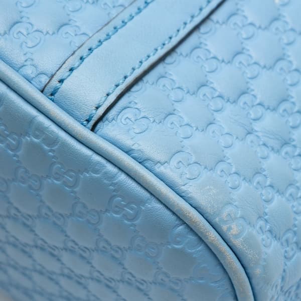 Pre-owned Gucci Mini Microguccissima Dome Satchel Blue