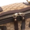 Miniatyrbillede 7 af 10: Pre-owned Gucci Medium GG Canvas Charm Dome Satchel Brown