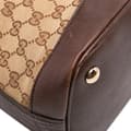 Miniatyrbillede 8 af 10: Pre-owned Gucci Medium GG Canvas Charm Dome Satchel Brown
