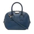 Miniatyrbild 1 av 10: Pre-owned Burberry Small Grained Calfskin Orchard Bowling Bag Blue