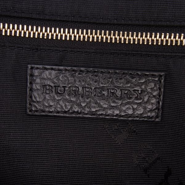 Pre-owned Burberry Small Grained Calfskin Orchard Bowling Bag Black